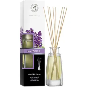 Reed Diffuser with  Essential Oil Lavender 3.4 Fl Oz - Lavanda Diffuser - Scented Reed Diffuser -  Set w/ Sticks -  for Aromarapy -  - fice - Fitness