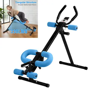 Adjustable Ab Trainer for Home Exercise Abdominal Core Machine Abs Crunch Machine Foldable Stomach Workout Equipment for Women Men 330LBS Capacity