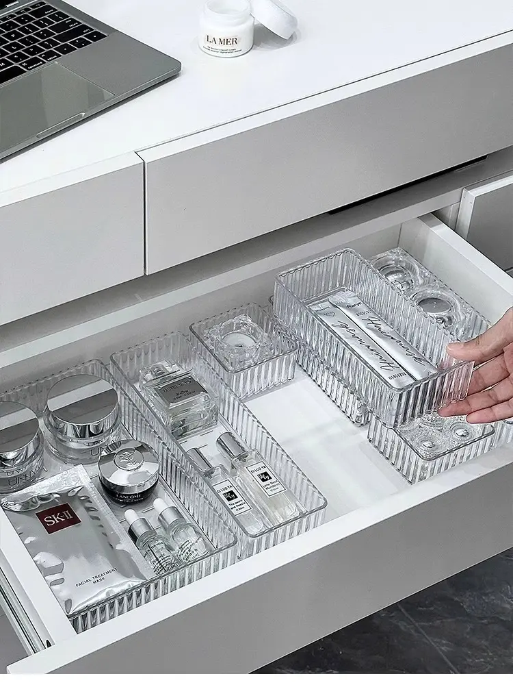 Drawer Organizer for Makeup, Jewelry & Gadgets (Silicone Tabs Not Included) - Portable Storage for Bedroom & Bathroom Organization Storage Plastic #SummerVibes summerwins #DealsForYouDays,dorm room inspo,college dorm essentials,dorm haul