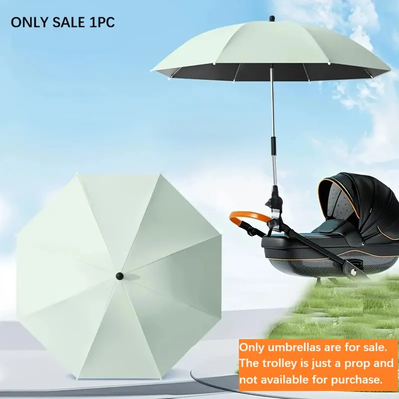 Baby Stroller Umbrella - Adjustable, Manual Open, 1-Piece, Bashing Cloth, Cooling Shade, Sun Protection for Infants, Ideal for Outdoor Travel (Home Supplies Umbrella), One-Piece