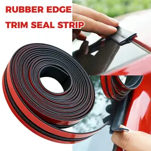 16.4FT Edge Trim Seal Strip,0.75In Width,with 2PCS Adhesion Promoters,Noise Reduction,Waterproof,for Car Windshield and Sunroof Sealing
