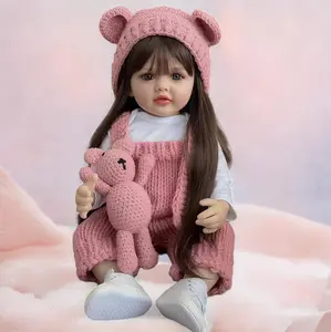 Reborn Baby Dolls Lovely 22 inch 55 cm Realistic Newborn Dolls Girl Vinyl Full Body with Anatomically Correct Lifelike Baby Doll Toy for Kids Age 3 +