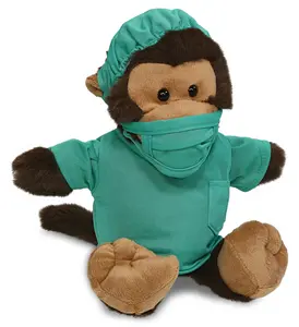 DOLLIBU 9 in Super-Soft Plush Doctor Monkey Stuffed Toy - With Doctor Outfit, Suitable for 0-12 Years, Great for Children Development, Cuddling & Creative Play