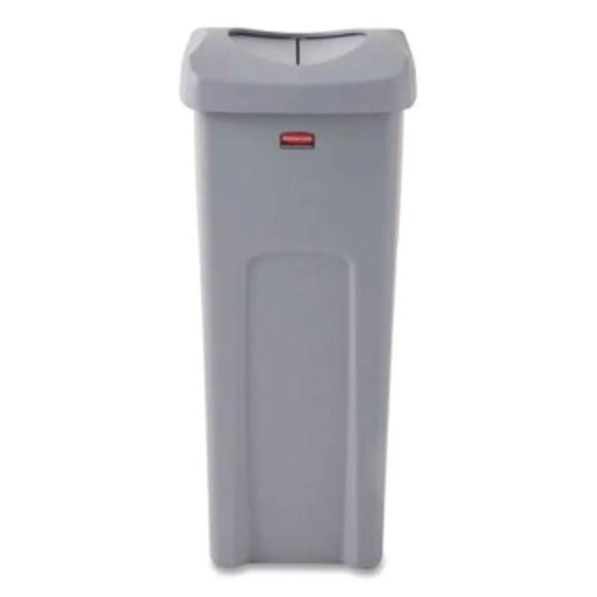 Rubbermaid Commercial RCP2143862 23 Gal Universal Plastic Square Trash Can - Large Capacity, Lidded, Swing Lid Indoor Recycling Bin, Gray, Large Capacity Indoor Recycling Bins, Lidded Indoor Recycling Bins