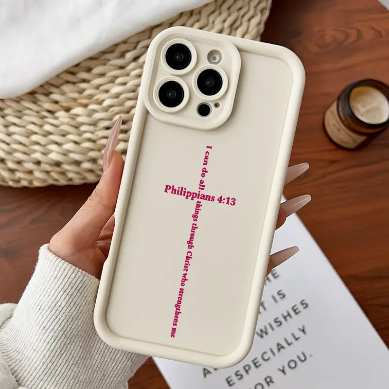 Softcase for iPhone11/12/13/14/15/16/17/promax/x/xs/xr/xsmax CasePhilippians 413 Anti-Fall Shockproof Protective Slim Cover, Accessories, Smartphone, Casing, Silicon