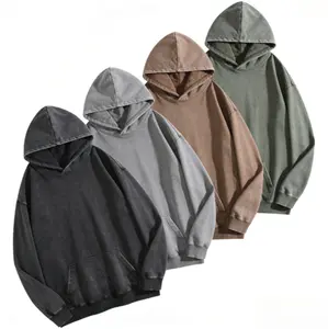 4-Pack Acid Wash Oversized Hoodies | Vintage Heavyweight Streetwear Essentials Menswear Unisex Stylish Sweatshirts