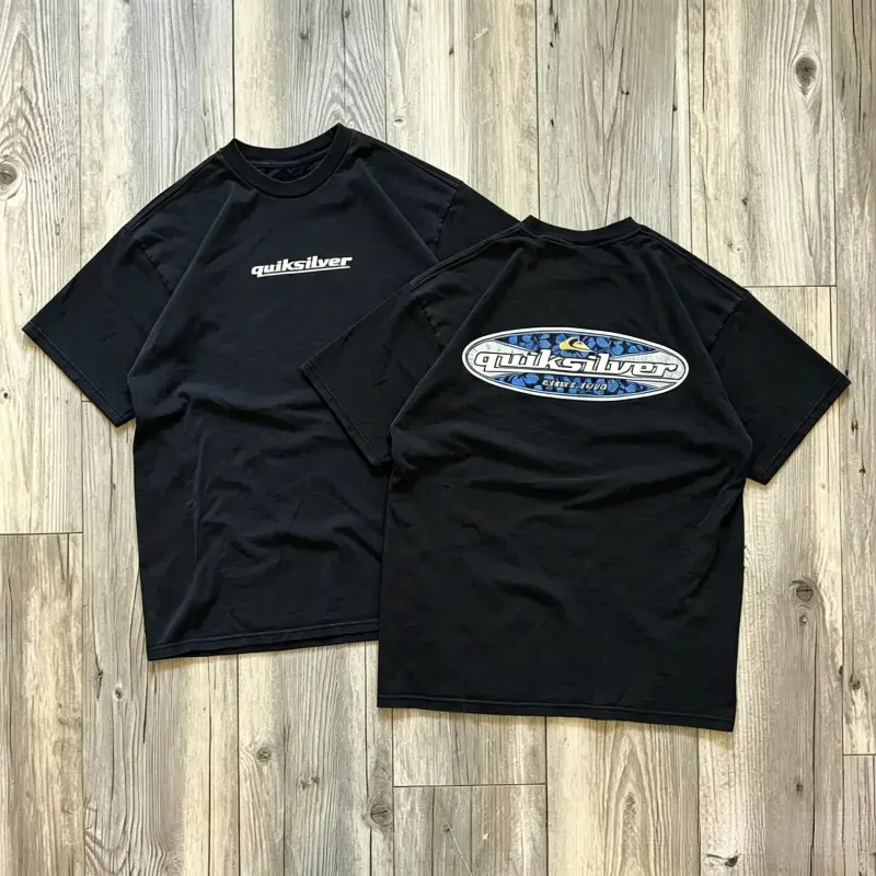 Quiksilver Since 1970 Surf Logo Tee – Navy Blue Vintage