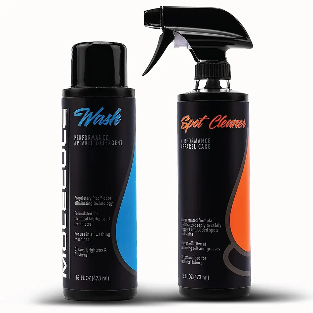 Molecule 16oz Liquid Wash & Spot Cleaner Kit Set - Heavy-Duty Cleaning Solution for Race Suits, Performance Gear, Technical Fabric, Cleans Brightens & Freshens Apparel Care System