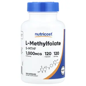 Nutricost L-Methylfolate, 1,000 mcg, 120 Capsules