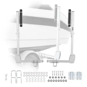 【FathersDayGift】VEVOR Boat Trailer Guides, 27.6-41.3 in Height Adjustable Trailers Guide, 2PCS Thickened High-Duty Trailer Guide-Ons with Smooth Roller Guidance, for Over 16 in Larger Fishing Boats, Runabout Boats