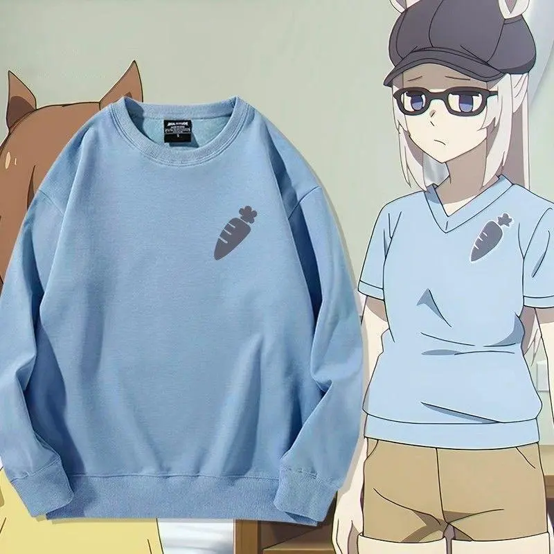 Oguri Cap Anime Umamusume: Pretty Derby Man Woman Casuals Clothes Round Neck Hoodie Sweatshirt Garments Clothing Cosplay Gift