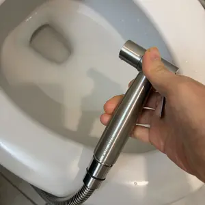 PHANCIR Handheld Bidet Sprayer for Toilet, Brushed Nickel Bidet Attachment for Feminine Wash