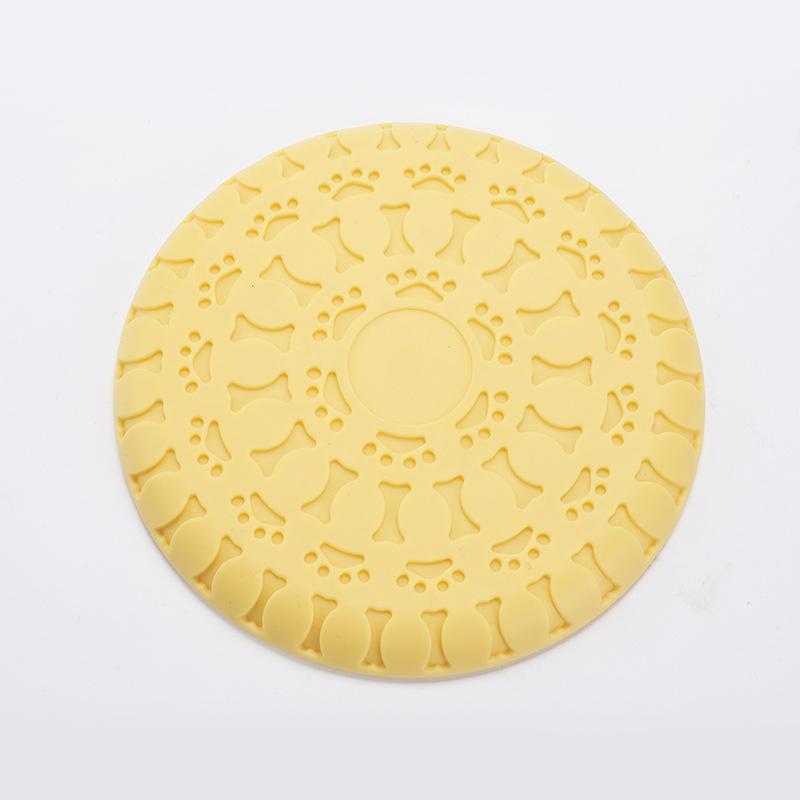 TPR pet frisbee, soft rubber pet frisbee for outdoor training, tear-resistant, water-floating, multi-purpose dog frisbee for feeding