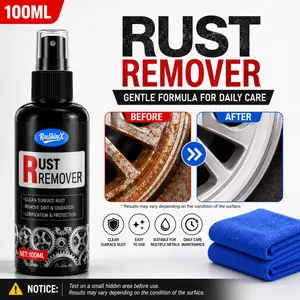 2026 Upgrade Heavy Duty Rust Remover Spray for Metal - Fast-Acting Oxidation Cleaner for Vehicles, Tools, Multi-Surface Car Washing & Maintenance Fluid