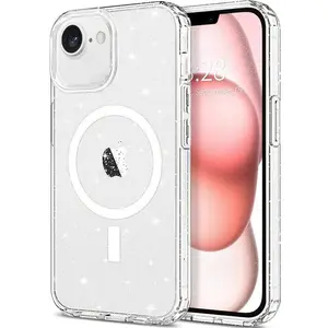 Entronix [Magnetic] Case Compatible with iPhone 17e - [Hard Back] Glitter Clear