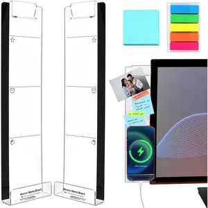 2PCS Multifunction Acrylic Monitor Memo Board Sticky Note Holder for Computer Screen, Office Desk Accessories with Sticky Notes