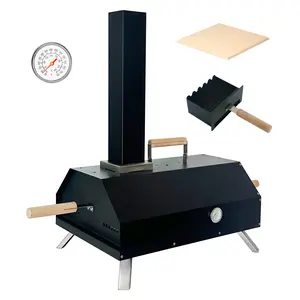 11 Inch Outdoor Pizza Oven, Portable Pellet Pizza Maker with Pizza Stone, Backyard Pizza Grill for Patio Camping,DealsForYouDays