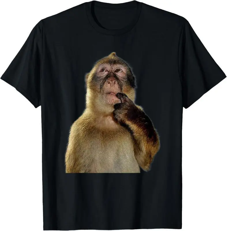 100%25 Cotton Thinking Monkey Meme T-Shirt