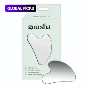 Premium Stainless Steel Gua Sha Facial Care Tool - Durable Metal Massage Board for Face and Body, Includes Exquisite Gift Box #GLOBAL PICKS