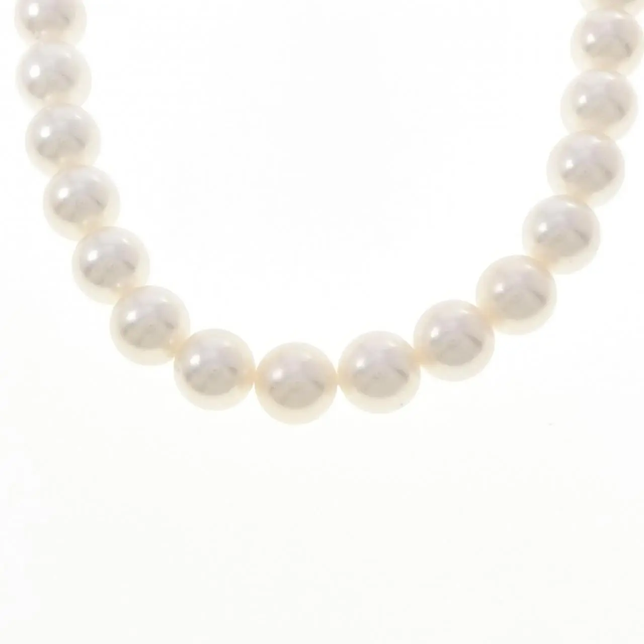 Pre-owned TASAKI Sterling Silver 925 (Ag925) Small Leather Goods Akoya Pearl Silver Necklace