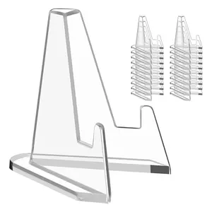 Card Stands 5 Pack - Clear Acrylic Display Racks for Collectibles and Cards
