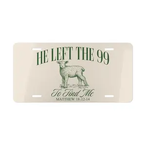 [ Trending ] Christian License Plate - Trendy Bible Verse Car Accessory - Faith Based Front License Plate - Cute Religious Gift for Her