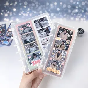 Clear Photo Booth Frames Album for 2x6 Inch Photo Strips – 20 Pages Wedding Photo Booth Album & 2 x 6 Bookmark Holder, Aesthetic Memory Book for Parties & Special Events