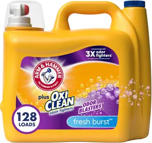 ARM & HAMMER Plus OxiClean Odor Blasters Liquid Laundry Detergent 166.5 fl oz Triple-Power HE with Baking Soda for Freshness and Odor Control