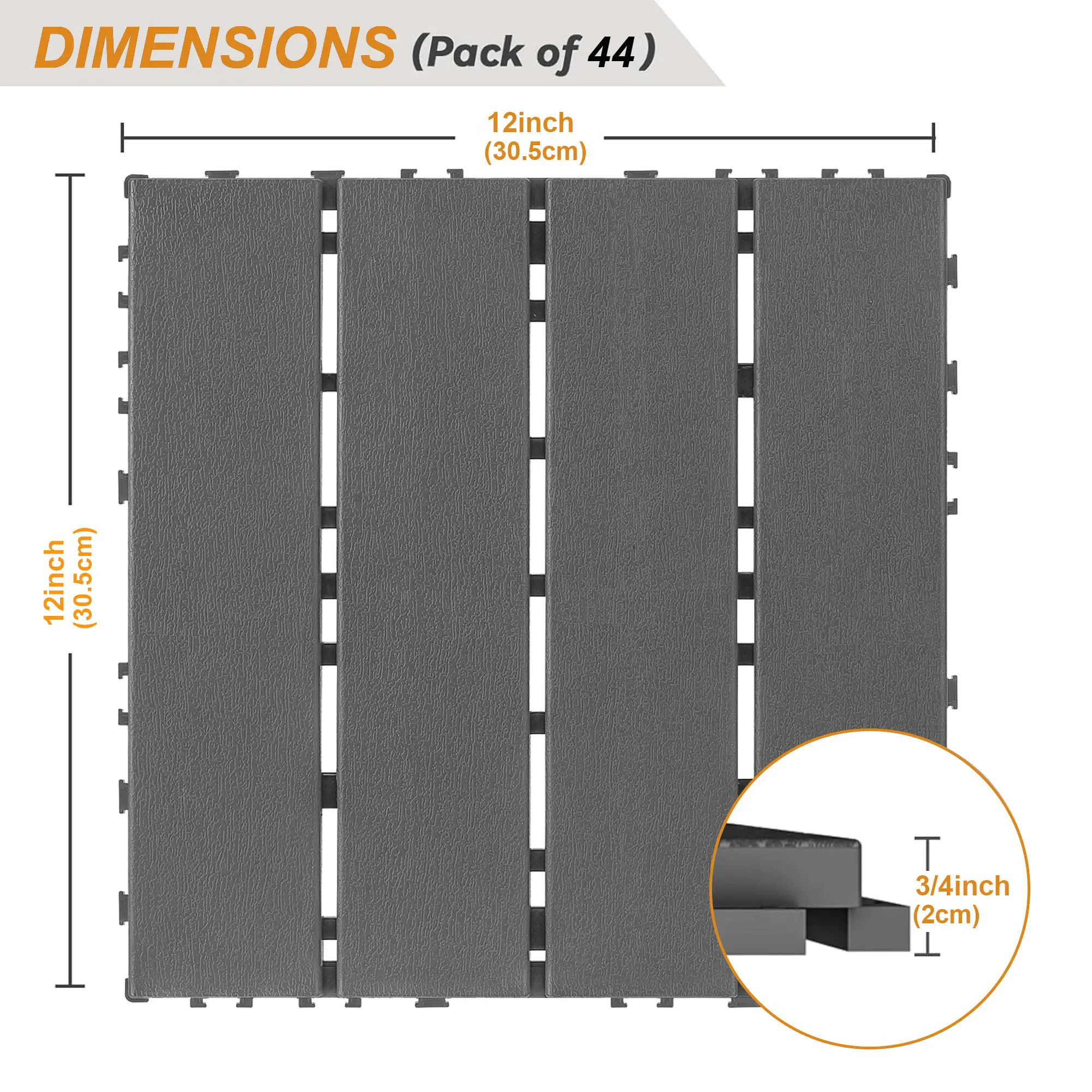 33Pcs +11Pcs Interlocking Deck Tiles Easy Quick Installation for Porch Poolside Outdoor Indoor Balcony Backyard Easy to Clean Supplier Warranty 44Pcs per Box 33Pcs +11Pcs Interlocking Deck Tiles Easy Quick Installation for Porch Poolside Outdoor Indoor Balcony Backyard Easy to Clean Supplier Warranty 44Pcs per Box