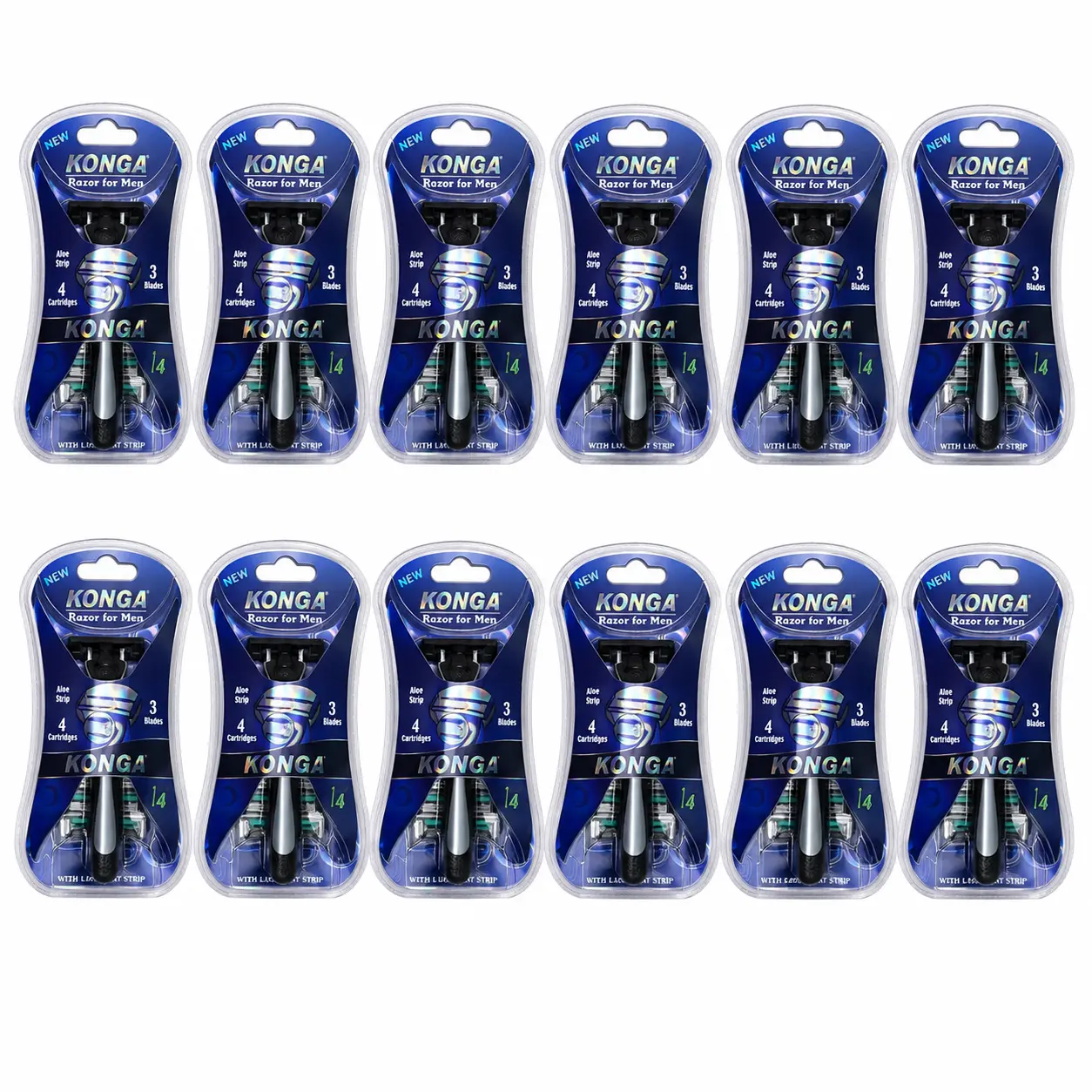 Disposable Razors for Men, 12 Pack with Multiple Blade Cartridges