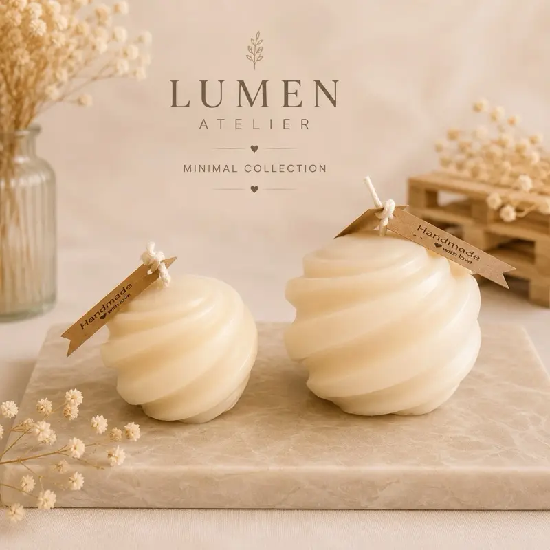 Harmony Spiral Candles - 100% Soy Wax Gardenia-Scented Home Decor Aroma Ornaments