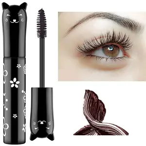 Brown Lashes Extensions mascara waterproof smudge proof Eyes Makeup volume and length Natural Hypoallergenic Fast Dry Eyelashes Curling Party Cosmetic