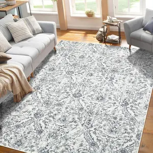 Garvee - 5 x 7 inch area rug, machine washable, for living room, soft classic rugs, 5 x 7 inch, non-slip, stain resistant, low pile, fine, washable