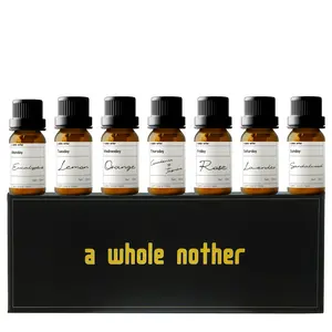 A Whole Nother 7Pcs Essential Oils Set, Premium Pure and Natural Essential Oils,Fragrance Oil,Eucalyptus,Orange,Lemon,Lavender, Rose, Jasmine,sandalwood,for Soap, DIY Candle, Bath Bombs Making, Fruit Scented Oils for Diffusers for Home(7x0.34 Fl.oz)