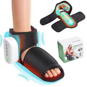 Cordless Dual Airbag Foot Ankle Massager, Electric Heated Ankle Muscle Relaxer, 3 Modes 4 Heat Levels Adjustable, Ideal for Men Women Seniors