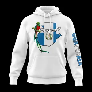 Quetzal Map Guatemala Design White Hoodie