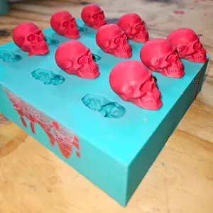 Get spooky and creative with our Skull Mold! Perfect for chocolate or wax melts. Easy-peasy and fun!  #SkullVibes #DIYFun #TrendAlert