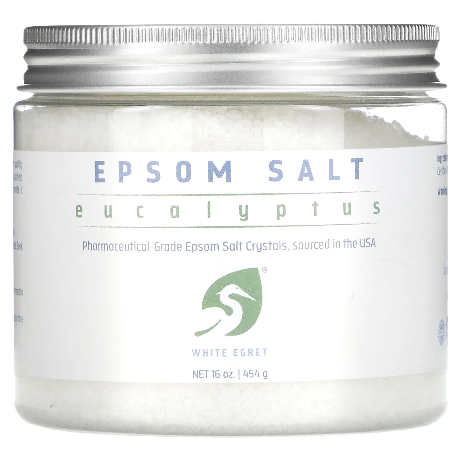 White Egret Epsom Salt, Eucalyptus, 16 oz (454 g)