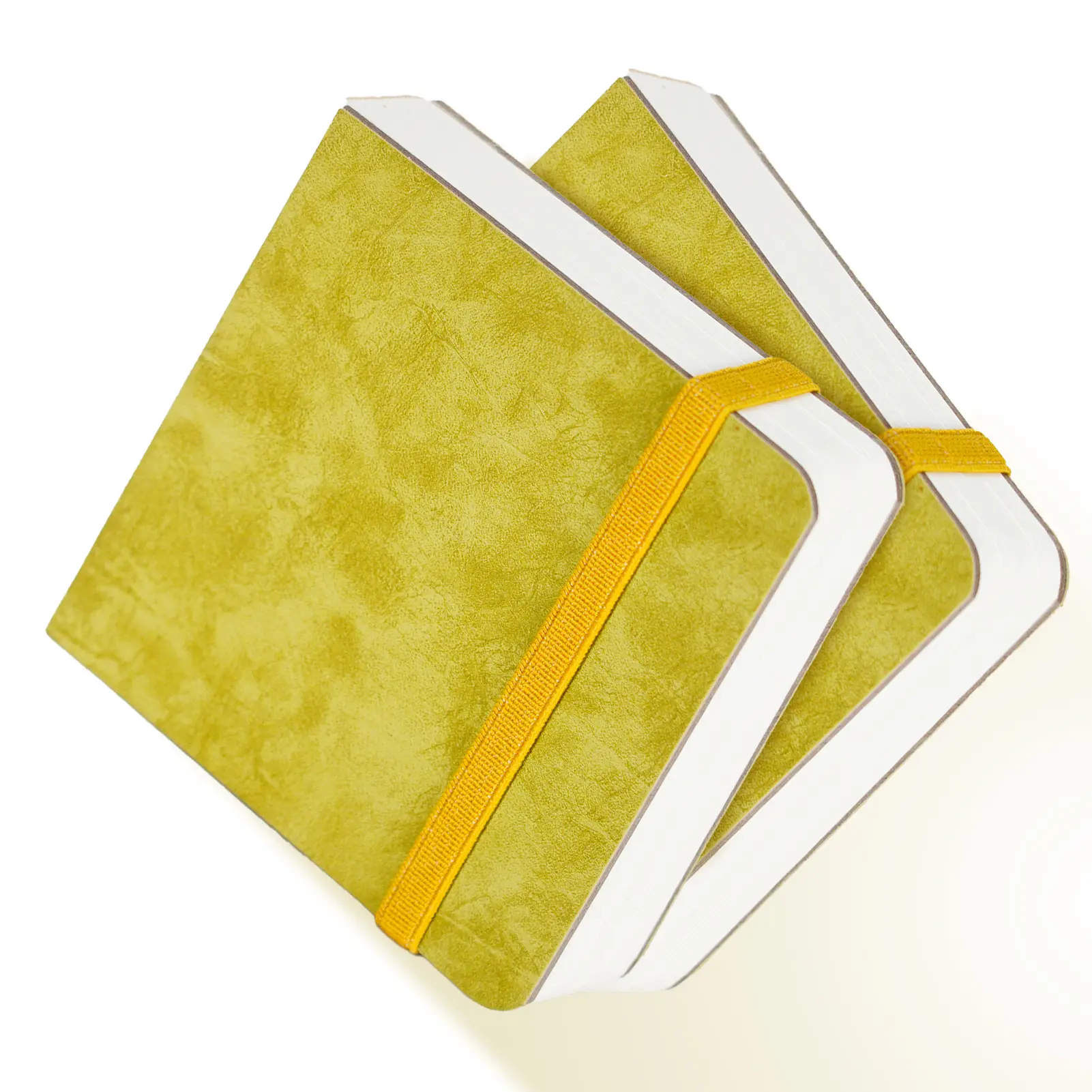Funto 2-Pack Hardcover Drawing Sketchbook, 100% Cotton Cold-Pressed Pages, Brown Pearlescent PU Leather Cover, Removable Band, Art Sketchbooks for Watercolor & Multi-Media Use