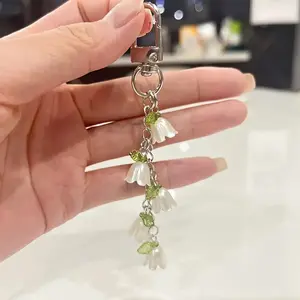 Flower Design Keychain, Cute Keychain for Women & Girls, Fashion Accessories for Bag, Car Key, Earphone Case Decoration, Keychain for Bags, Bag Charms