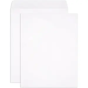 9x12 28lb White Wove Catalog Envelope - Windowless No Tint Center Seam Gummed 250 Pack