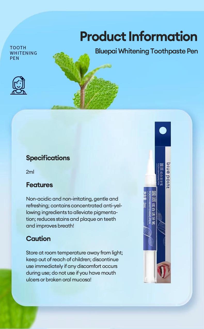 Teeth Whitening Pen, Plant-Based Formula for Fast, Effective Yellow Teeth Improvement,Gentle, Sensitivity-Free Stain Remover for Brighter Teeth,Breath Improvement