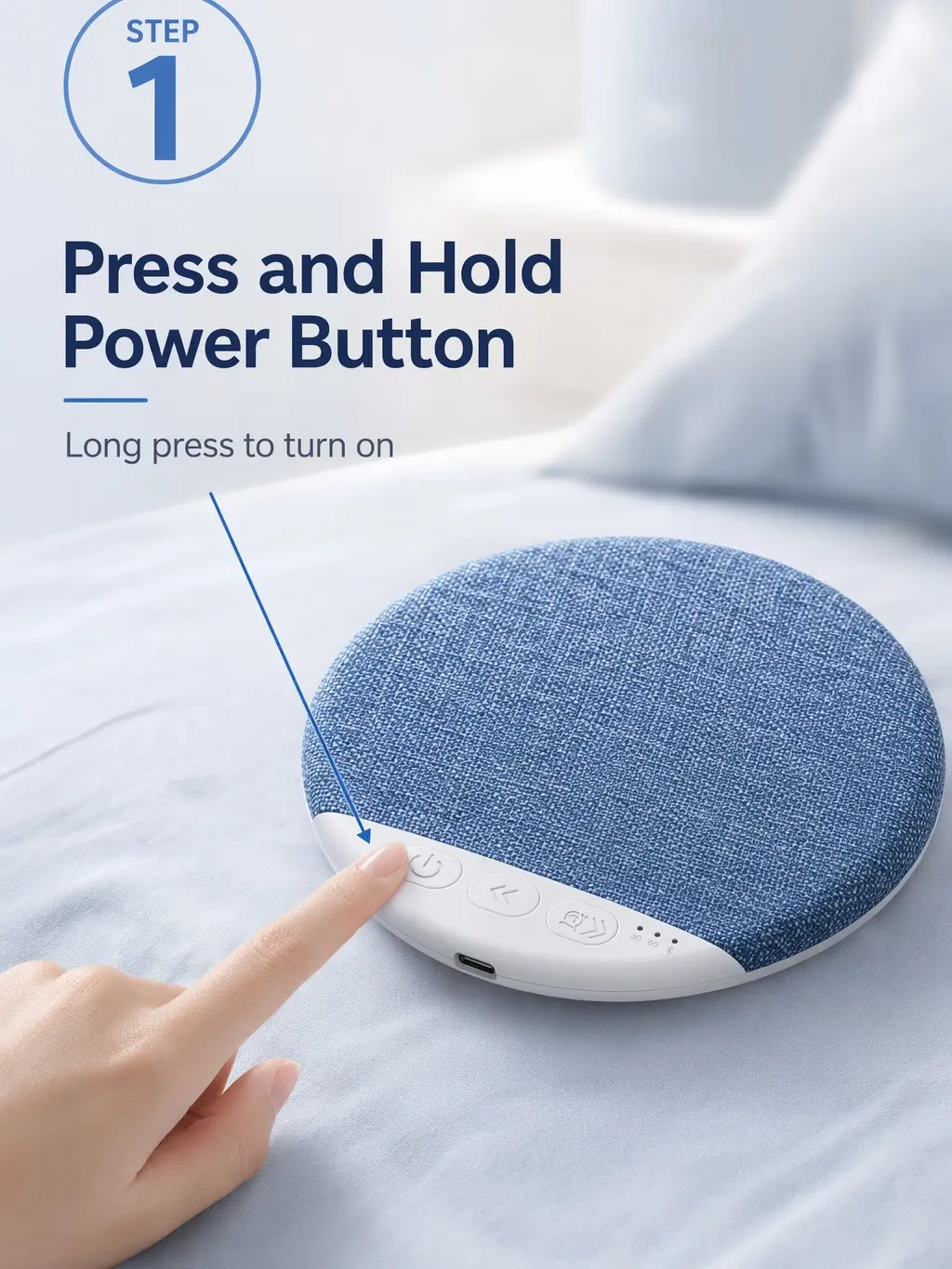 Wireless Bluetooth Comfort Pillow Sleeping Speaker - USB-Powered, Mobile-Connected Audio Device for Bedtime Relaxation, 20kHz Frequency Response, Portable Electronics Accessory, Ultra Thin Hidden Body, Ultra-Flat Slim, Connection, Full Range
