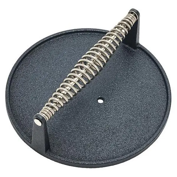 KitchenHQ Round Nonstick Ceramic Cast Iron Grill and Griddle Press KitchenHQ Round Nonstick Ceramic Cast Iron Grill and Griddle Press