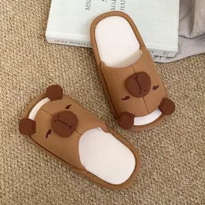 XIXITIAO Cute Capybara Slippers for Women Men,Cartoon Plush Home Slides, Warm Non-Slip Footwear Indoor Outdoor,Comfort Walking Shoes Girl