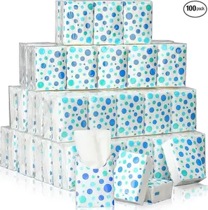 Therwen 100 Pack Pocket Tissues Travel Packs Bulk 1000 Sheet Mini Tissues Bulk 3 Ply Small Travel Size Paper Individual Pocket Size Lightweight Box Personal Napkin