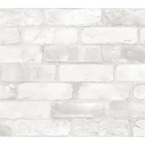 Loft White Brick Peel & Stick Wallpaper