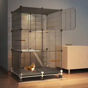 Three-Layer Squirrel Cage, Large Squirrel Nest Villa, Special Cabinet Cage, Extra Large Flower Rat Habitat, Animal Enclosure, Durable Iron Cage, Pet Supplies