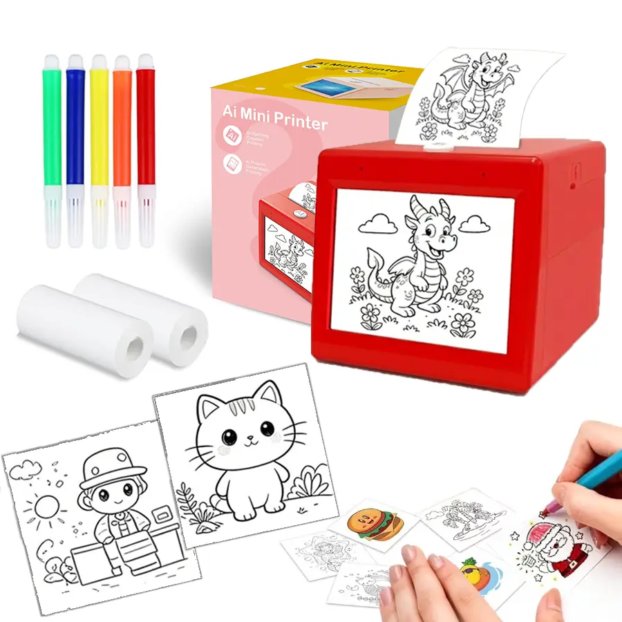 Smart AI Voice Sticker Printer - Wireless Inkless Thermal Maker | Portable DIY Creative Tool & Educational Tech Gift for All Ages | Home Office & Scrapbooking Essential