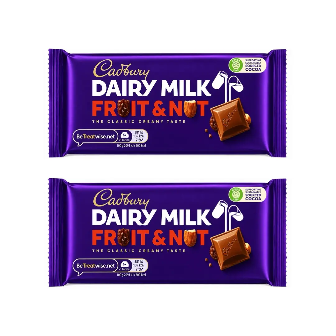 CADBURY FRUIT & NUT 110G (PACK OF 2)